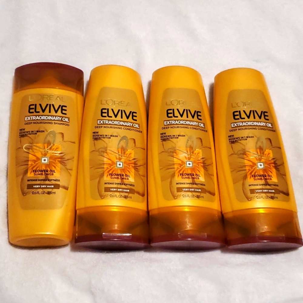 3 LOreal Paris Elvive Extraordinary Oil Deep Nourishing Shampoo and Condit…